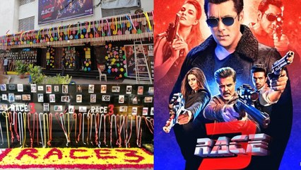 Race 3: Salman Khan Fans DECORATE Theatres with flowers; Watch Video  | FilmiBeat