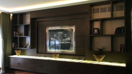 Hidden Televison Screen Reveal in Smart Home