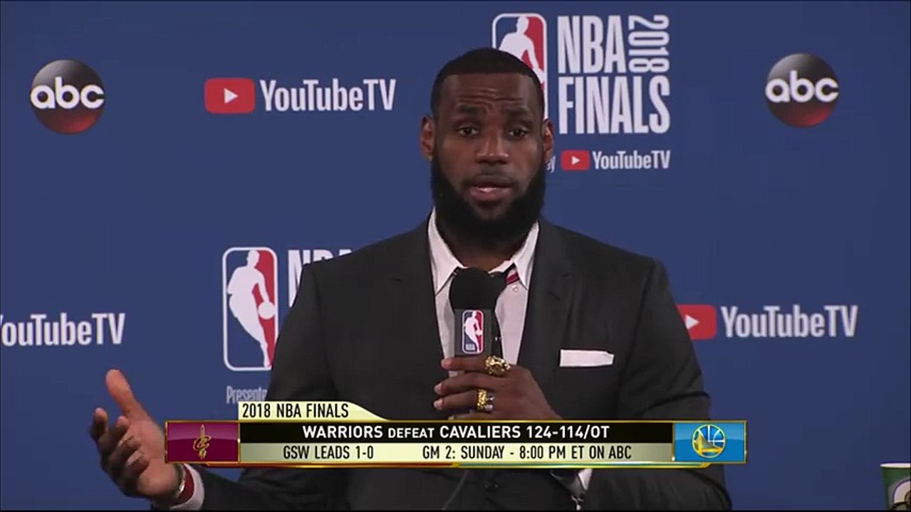 LeBron leaves the podium