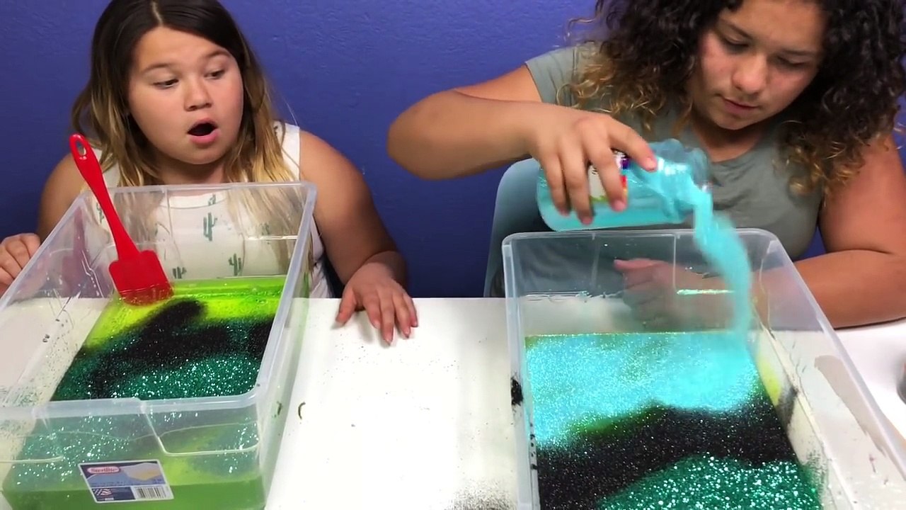 1 GALLON OF MERMAID SLIME VS 1 GALLON OF MERMAID SLIME - MAKING GIANT SLIMES