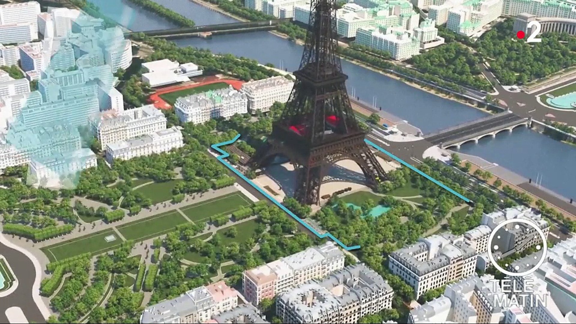 La Tour Eiffel se pare d'un mur de verre - Vidéo Dailymotion