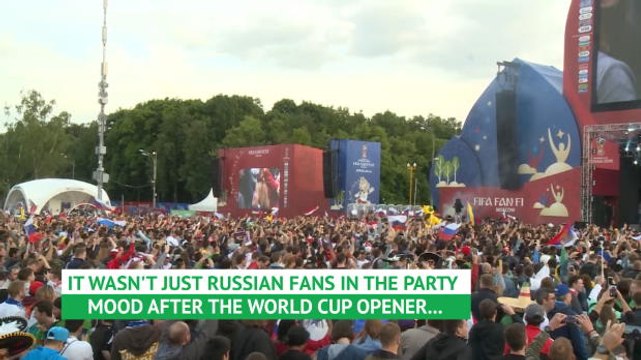 Fans from across the world in party mood after Russia win