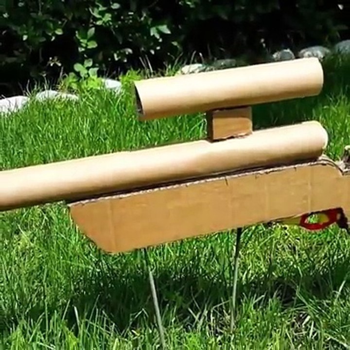 How to Make a Cardboard Sniper Rifle that Shootsvia
