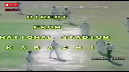 Kapil Dev sends Aamir Malik Pavillion at Zero at Karachi Ist Test Match in 1989-90