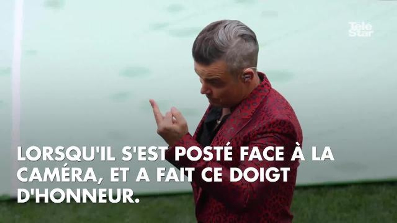 PHOTOS. Coupe du monde 2018 : le doigt d'honneur de Robbie Williams lors de la cérémonie d'ouverture