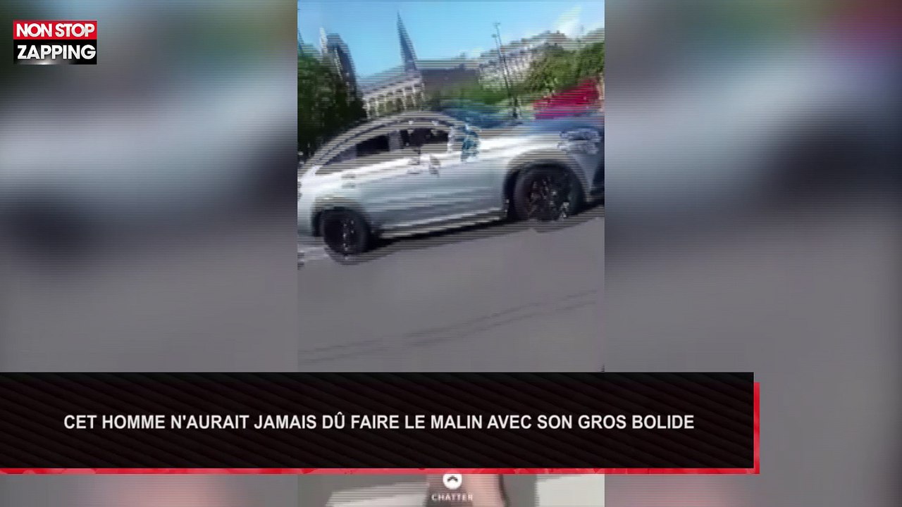 Ce conducteur n’aurait jamais dû faire le malin avec sa grosse voiture (Vidéo)