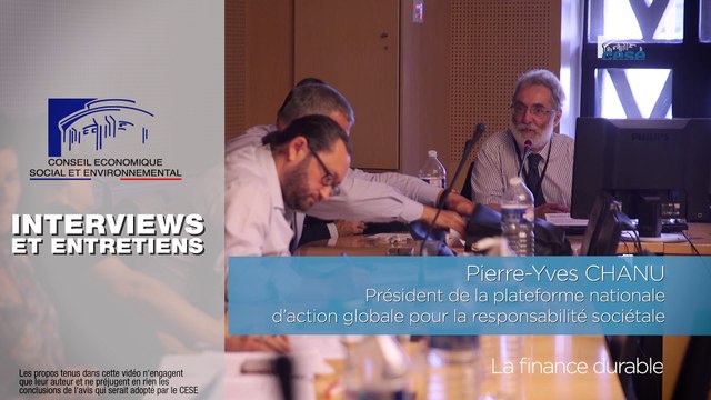 Questions à Pierre-Yves CHANU - Finance durable - cese