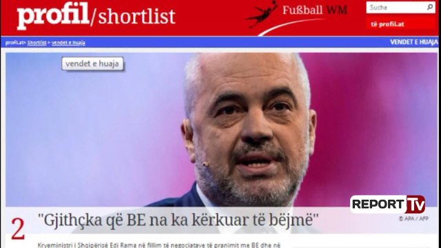 Report Tv - Negociatat me BE, Rama: Nëse problemi janë shqiptarët ilegalë, i kthejmë