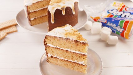 The Making Of This S'mores Cake Is Absolutely Mesmerizing