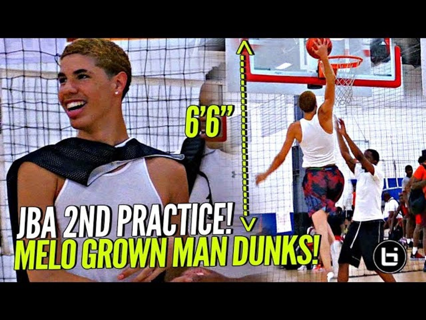 LaMelo Ball runs the floor and passes it around the back for the dunk 🏀 -  - - #bball #basketball🏀 #basketballtraining #bballtraining…