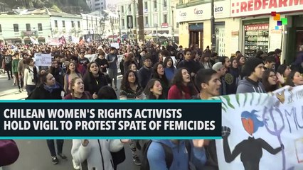 Download Video: Chilean Women's Rights Activists Hold Vigil to Protest Spate of Femicides