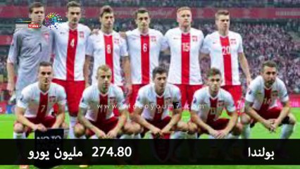 فيديوجراف.. مصر في المرتبة الـ 17 .. القيمة التسويقية للمنتخبات المشاركة في مونديال روسيا