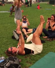 Le duo de gymnaste le plus adorable de la journée... maman et bébé