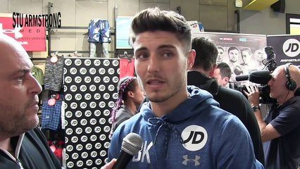 Stu Armstrong talks with Josh Kelly before the Tom Whitfield fight