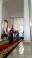 Presiden Joko Widodo memberikan keterangan pers tentang terpilihnya Indonesia menjadi anggota tidak tetap Dewan Keamanan PBB, Istana Bogor, Selasa (12/6/2018).