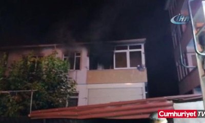 Buzdolabının patlaması sonucu çıkan yangın evi harabeye çevirdi