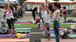 South Koreans stretch in Seoul for International Yoga Day