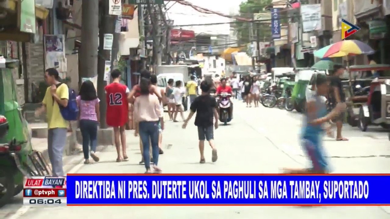 Direktiba ni Pangulong #Duterte ukol sa paghuli sa mga tambay, suportado