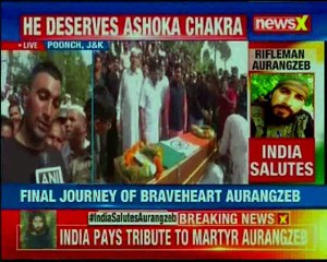 Jammu and Kashmir Last rites ceremony of Rifleman Aurangzeb at his native village in Poonch