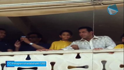 Eid 2018: Salman Khan waves at his fans from Galaxy