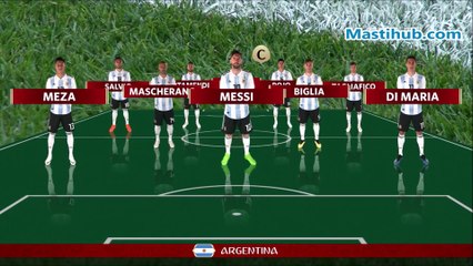 LINEUPS - ARGENTINA v ICELAND - MATCH 7 @ 2018 FIFA World Cup™