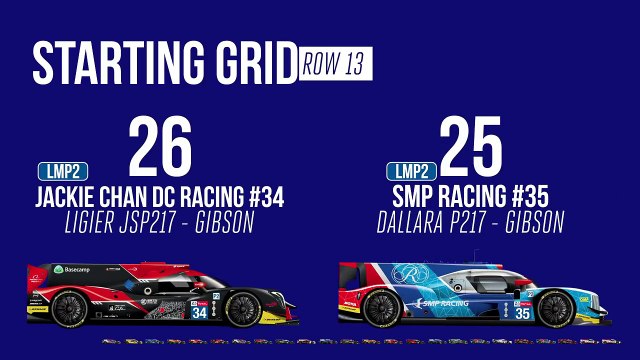 La grille de départ des 24 Heures du Mans 2018