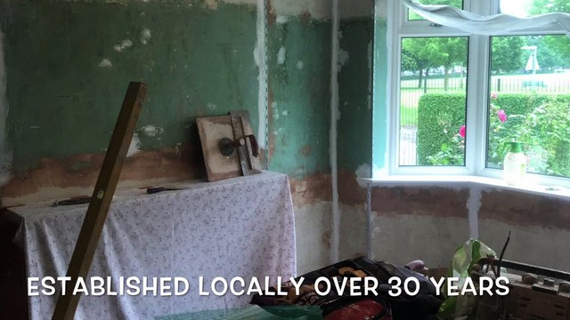 PLASTER SKIMMING OVER OLD WALLS IN CAERPHILLY SOUTH WALES - BUILDING ALTERATIONS IN CAERPHILLY SOUTH WALES