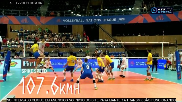 3º SET: BRASIL X FRANÇA – LIGA DAS NAÇÕES MASCULINA – 16/06/2018