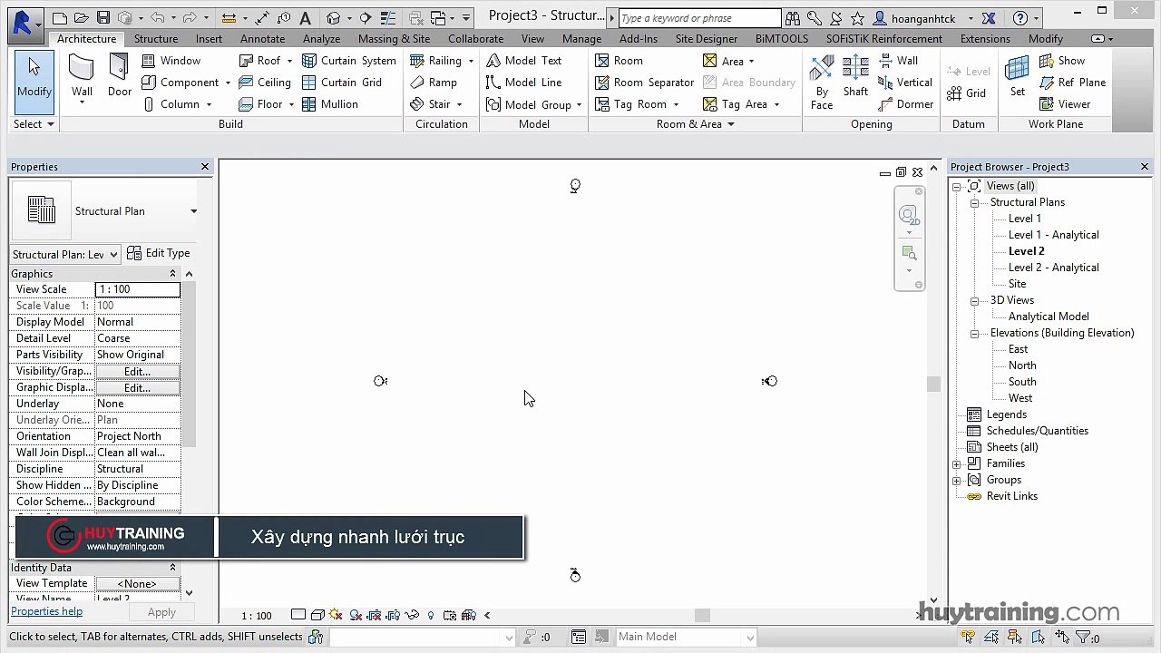1101. _Xây dựng nhanh lưới trục trong Revit  mp4