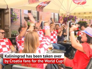 Croatian supporters in party mood ahead of opener