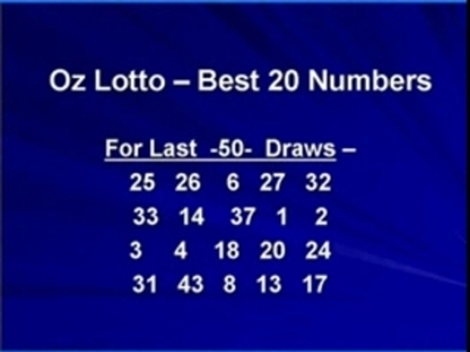 Oz Lotto Numbers