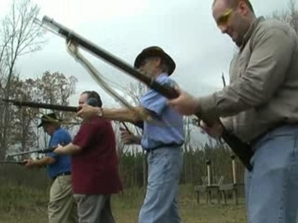 antique rifle volley fire