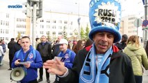 Así se vivó la victoria de Uruguay en las calles de Rusia. ¡Mirá el video!