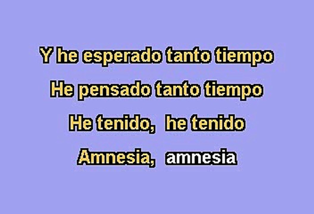 Inspector - Amnesia (Karaoke)