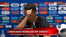 Cristiano Ronaldo e Fernando Santos Conf de Imprensa - Portugal 3 x 3 Espanha - MUNDIAL 2018