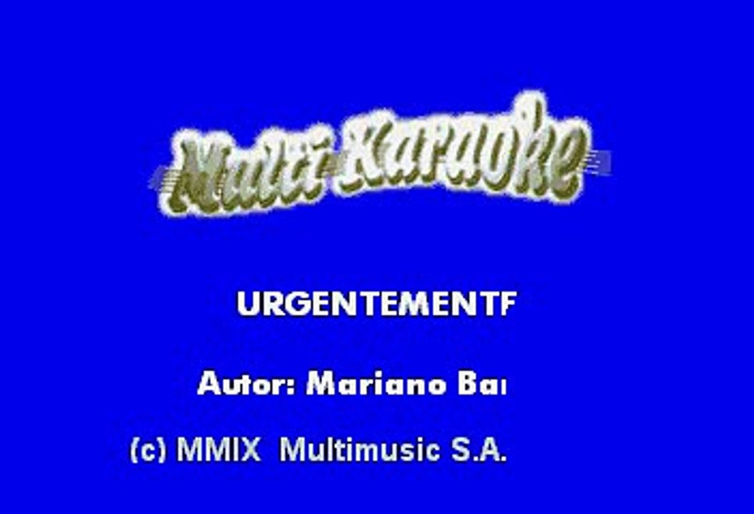 Mariano Barba - Urgentemente (Karaoke)