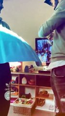 Pedro y Paula preparándose para ver el partido Argentina - 16 de Junio