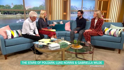 Poldark's Luke Norris and Gabriella Wilde Tease Tragedy For Dwight and Caroline - This Morning