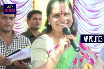 MP Kavitha Super Fun on Local Youth at aPublic Talk _ TRS Kavitha Speech-AP Politics