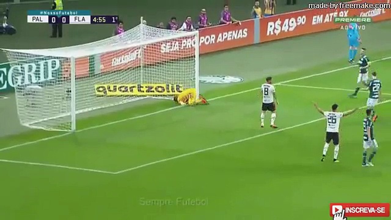 Palmeiras 1 x 1 Flamengo (HD) CLÁSSICO QUENTE COM BRIGA ! Melhores Momentos - Brasileirão 13 06 2018