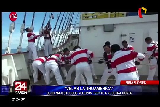 “Velas Latinoamérica”: ocho majestuosos veleros se exhiben frente a nuestras costas