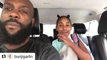 Daddy, daughter fun! Bunji Garlin and Syri on some comedic ish....