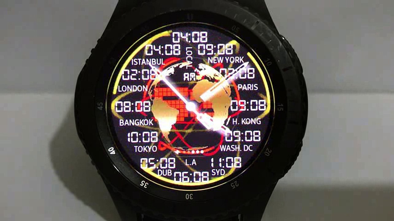 ANIMATED ATOMIC WORLD CLOCK WATCH FACE