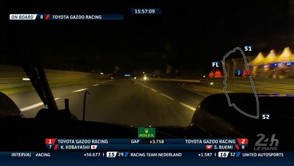 En piste avec la Toyota n°8 dans les Hunaudières