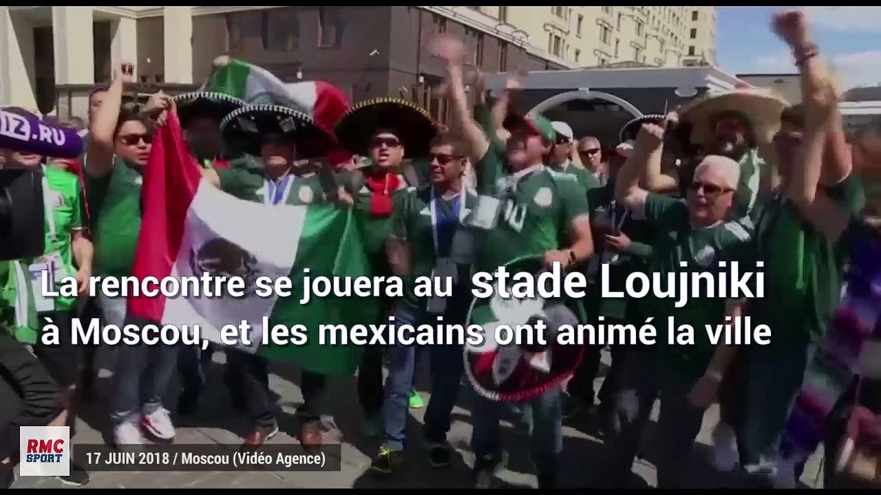 Avant de jouer l'Allemagne, les supporters du Mexique ambiancent Moscou