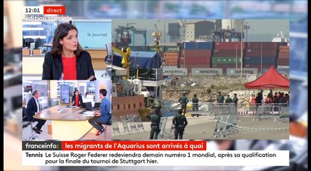 Les migrants de l'aquarius sont arrivés à quai