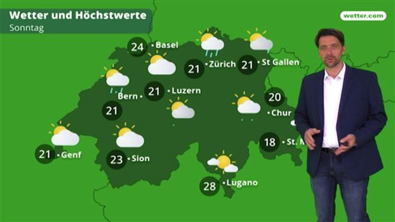 Das Wetter in der Schweiz am 17. Juni 2018