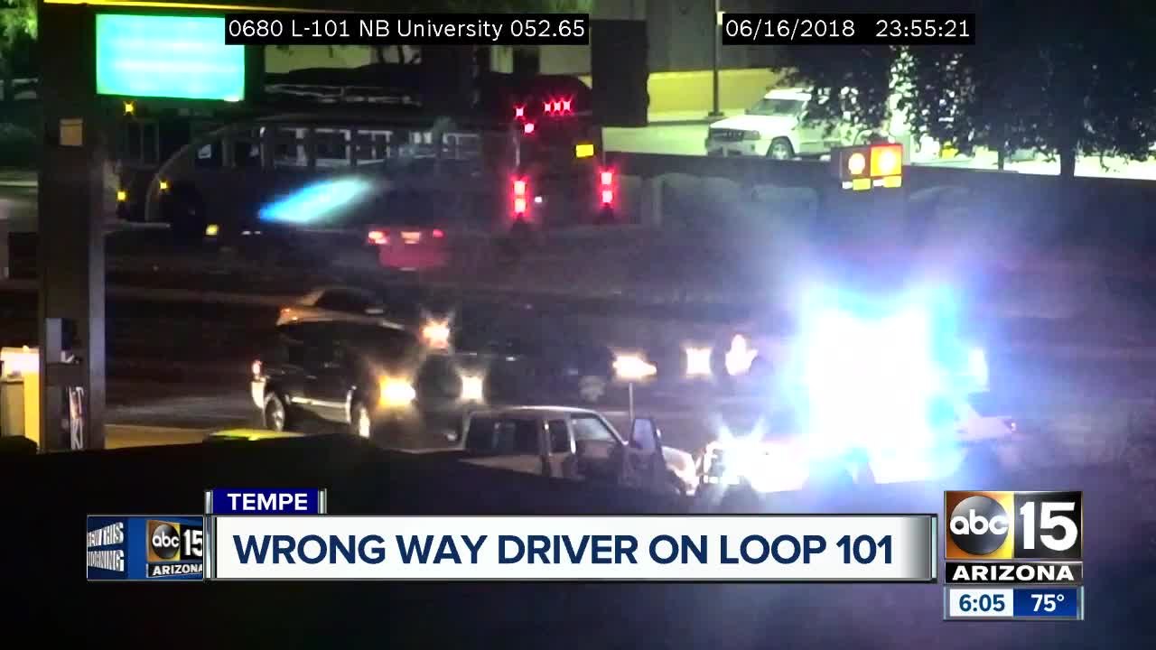 Wrong-way driver stopped on Loop 101