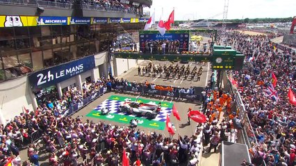 Le podium des 24 Heures du Mans 2018