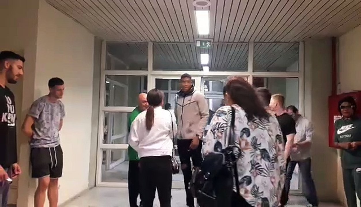 Giannis Antetokounmpo at OAKA for Game 5